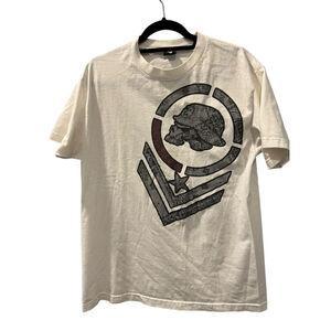 Vintage Y2K Metal Mulisha Size Large Skull Crew Neck Short Sleeve T-Shirt White